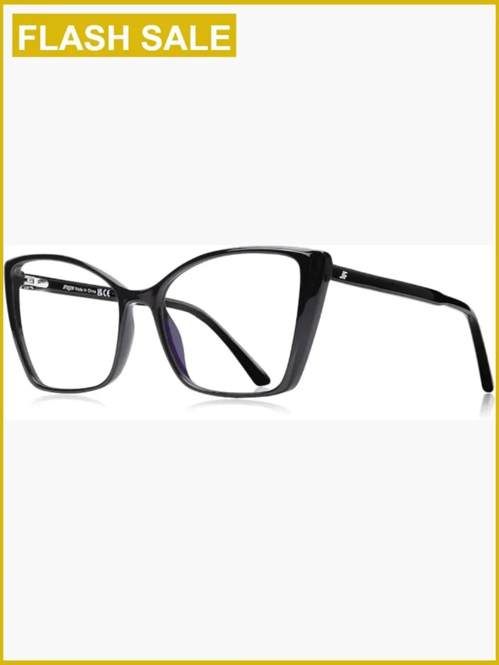 Oversized Cat Eye Computer Glasses Anti Glare UV Protection Lightweight TR90
